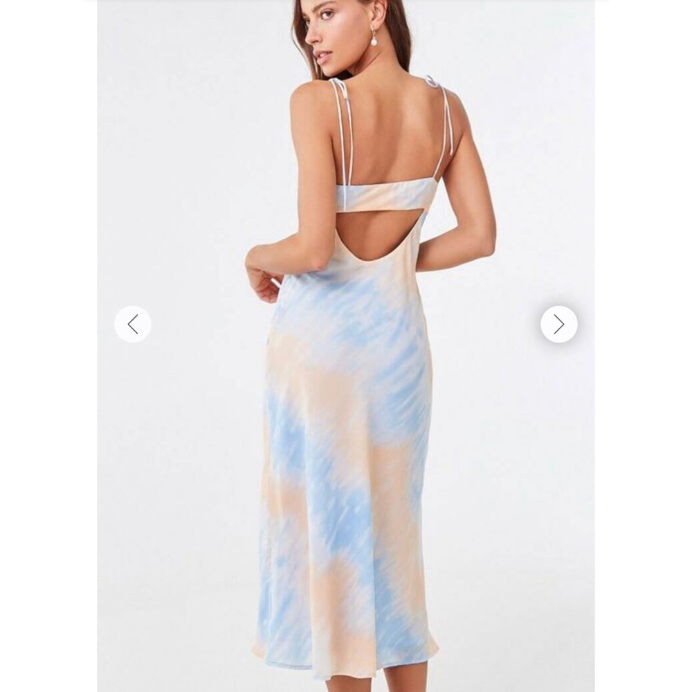 Forever 21 Silky Watercolor Cami Midi Dress - NWT - Picture 2 of 9